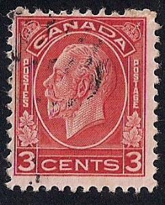 Canada #197 3 cent King George 5, Stamp used AVG