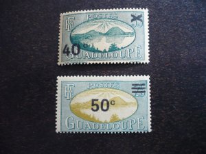 Stamps - Guadeloupe - Scott# 164-165 - Mint Hinged Part Set of 2 Stamps