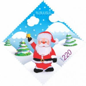 Armenia MNH** 2011 Mi 769 Scott 893 New Year and Christmas Tree Snow Santa