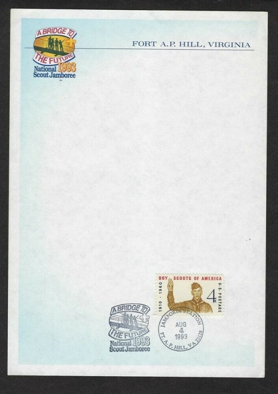 1993 Boy Scout National Jamboree Fort AP Hill SOSSI stationery