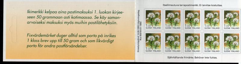 Finland 839a Flowers Booklet MNH VF