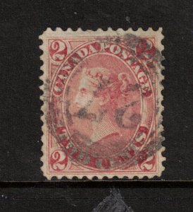 Canada #20 Extra Fine Used With S.O.N. 4 Ring 21 Cancel