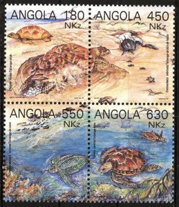 Angola 1993 Sea Turtles set of 4 MNH