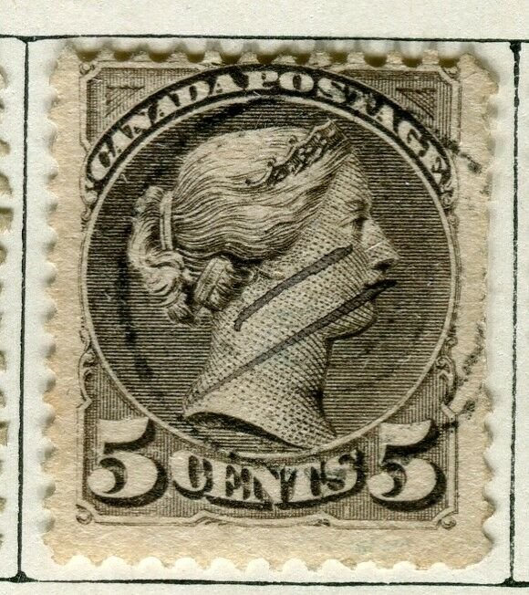 CANADA; 1870s early classic QV Small Head issue used 5c. value