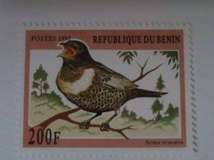 ​BENIN-1997-COLORFUL-BEAUTIFUL-LOVELY BIRD-MNH -VF-LAST ONE-HARD TO FIND