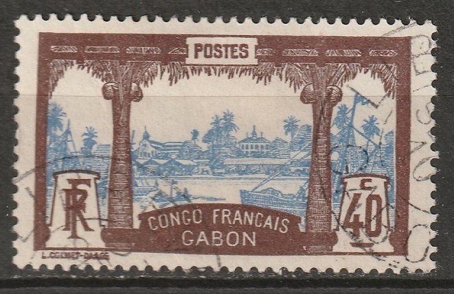 Gabon 1910 Sc 42 used Libreville cancel