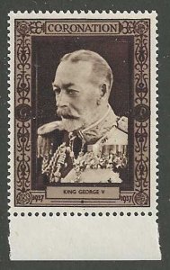 Great Britain: King George V, 1937 George VI Coronation, Poster Stamp 