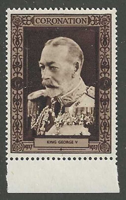 Great Britain: King George V, 1937 George VI Coronation, Poster Stamp