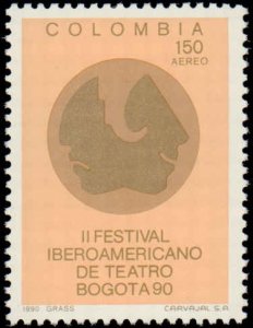 Colombia #C822, Complete Set, 1990, Never Hinged