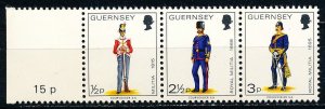 Guernsey #95 99 100 Strip of 3 MNH