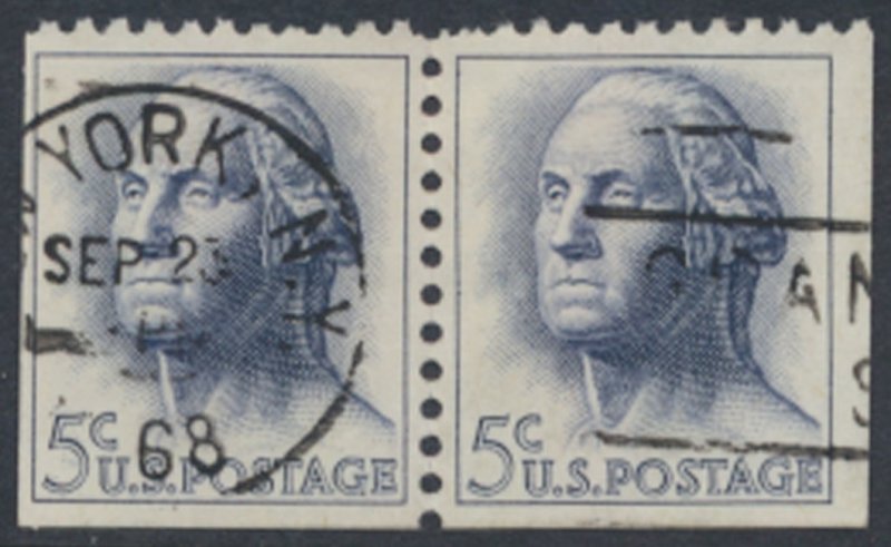 USA SC# 1213 booklet bottom pair   Washington   Used  see details & scans