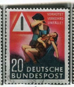 GERMANY WEST; 1953 early Road Safety issue fine used 20pf. value