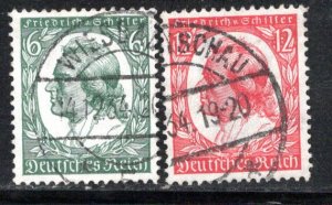 Germany Reich Scott # 446 - 447, used