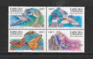 BIRDS - MEXICO #1924 MIGRATORY SPECIES MNH