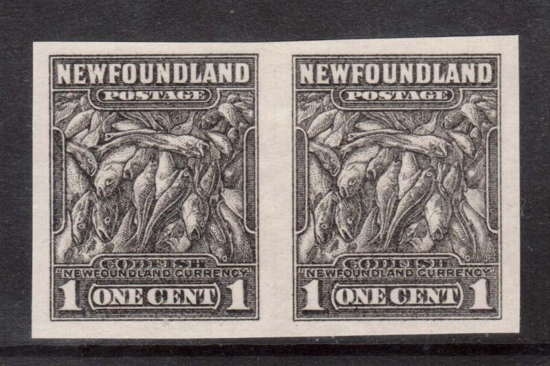 Newfoundland #184P VF Proof Pair In Black