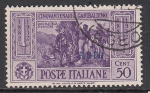 Italy Egeo - RODI  Garibaldi 50 cent. used original cancellations