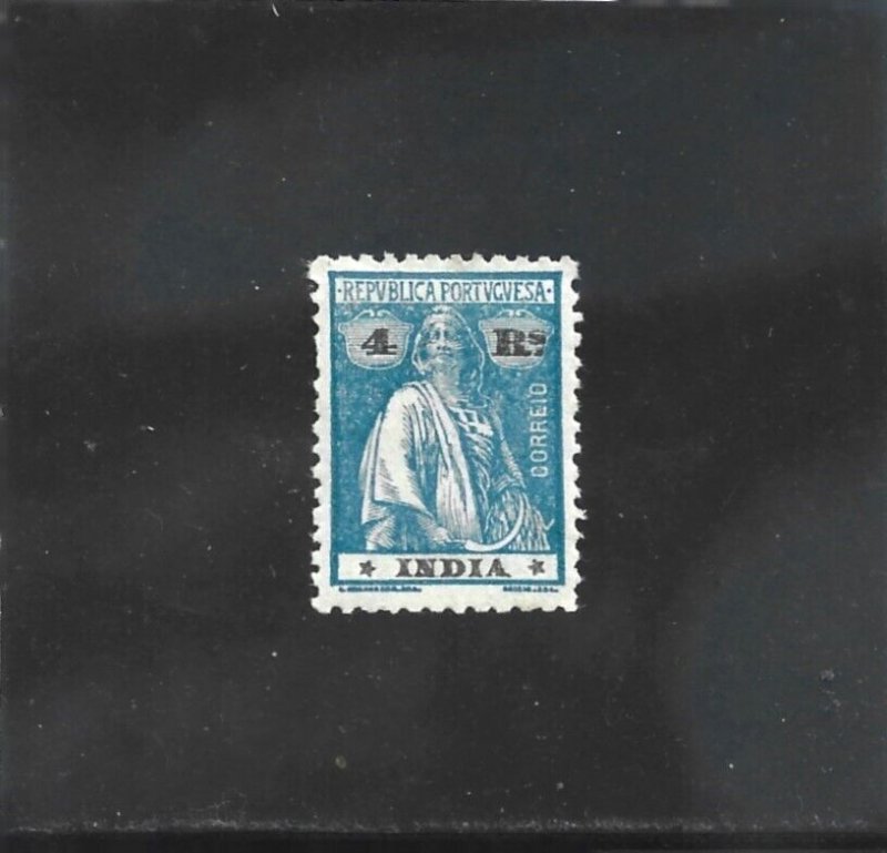 PORTUGUESE  INDIA  CERES 4 Rs.   type III-IV   (1922) 