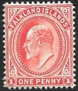 Falkland Islands Scott # 23 Mint Hinged MH. All Additional Items Ship Free.