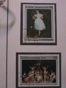 CUBA-2003-SC#4355-56-ST.649-  NATIONAL BALLET-CTO-VF LAST ONE- RARE