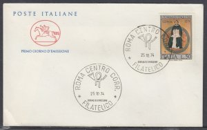 Italy Scott 1164 FDC - St. Thomas Aquinas