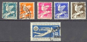 Switzerland Sc# 210-215 Used 1932 Peace