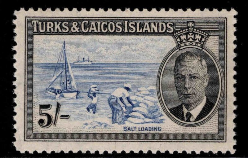 Turks and Caicos Island Scott  116 Nicely Centered  Mint Hinged 1950 key stamp