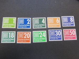 Ireland 1988 Sc J28-36 set MNH