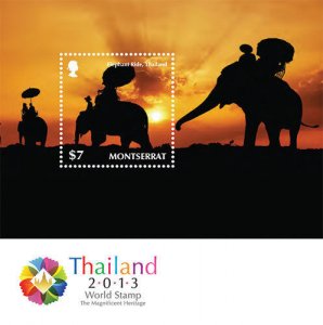 Montserrat - 2013 SITES AND SCENES OF THAILAND STAMP SOUVENIR SHEET - MNH