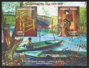 Niger, Vincent Van Gogh Paintings (1998)  mint NH S/S (Perforated)