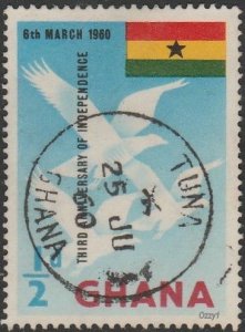 Ghana #71 1/2d Eagles & Flag USED-VF-H.