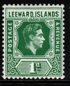 LEEWARD ISLANDS SG100 1949 1d BLUE-GREEN MTD MINT