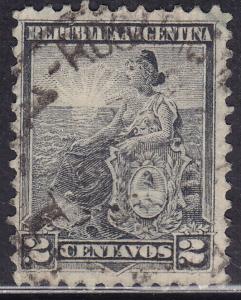 Argentina 124 Allegory, Liberty Seated 2c 1903