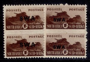 SOUTH WEST AFRICA GVI SG130 + 130d, 4d TYPE VARIETIES, M MINT. Cat £24.