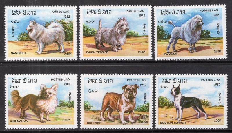 Laos 405-410 Dogs MNH VF