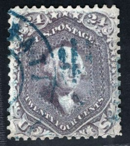 #70c Violet-Used-Blue Cinc OH Cancel  Avg-F w/Crowe Cert. SCV $2,250 (LB 12/24)