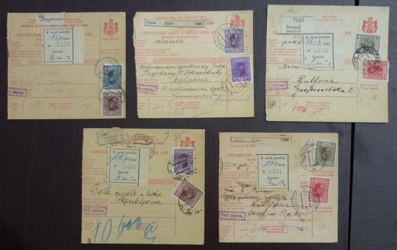 YUGOSLAVIA - 5 POSTAL ORDERS! jugoslawien serbia croatia J20