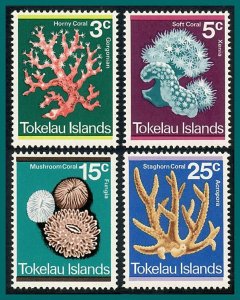 Tokelau 1973 Corals, MNH  #37-40,SG37-SG40