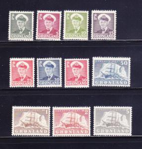 Greenland 28-38 Set MNH Various (B)