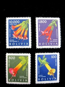 BOLIVIA - SCOTT# C237-C240 - MH - CAT VAL $13.25