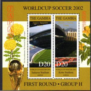 GAMBIA 2620-2643 MNH S/S SCV $110.00 BIN $66.00 WORLDCUP SOCCER