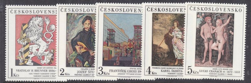 CZECHOSLOVAKIA ^^^^#2634-2638  MNH set   ( ART PAINTINGS ) @  ha 2753cza 