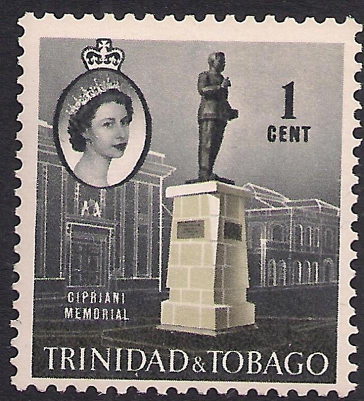 Trinidad & Tobago 1960 - 67 QE2 1ct Memorial MM SG 284 ( L1454 )