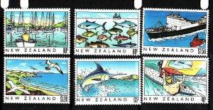 New Zealand-Sc#964-9-unused NH set-Heritage-The Sea-1989-id8-