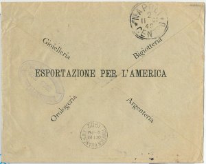 51082 -  EL SALVADOR -  POSTAL HISTORY - COVER  TO ITTALY 1902 - NICE!