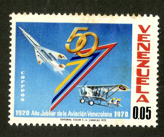 VENEZUELA 978 MNH BIN $.40 AIRPLANES