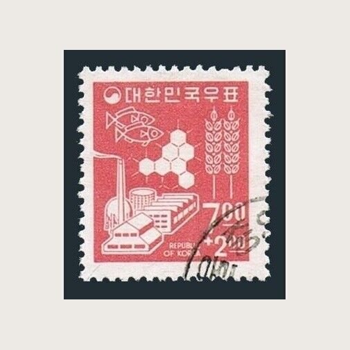 Korea South B8,used.Michel 564. Symbols of Thrift & Development,1966.