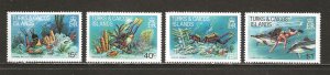 Turks & Caicos Islands Scott catalog #491-494 Unused Hinged