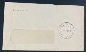 1953 New Zealand Army Post Office 444 Window Cover Korean War