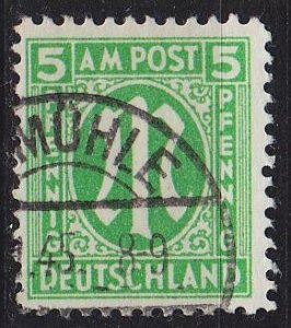 GERMANY Alliiert AmBri [1945] MiNr 0019 D ( O/used ) [02]