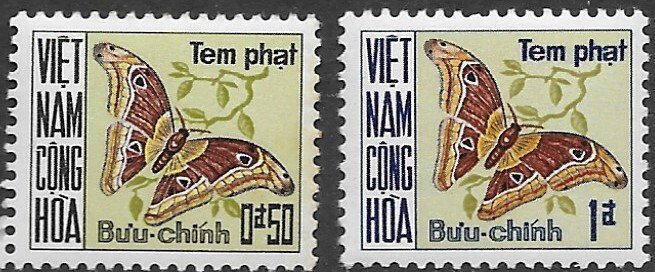 Vietnam  J-15-16   1968  2 values  FVF Mint NH
